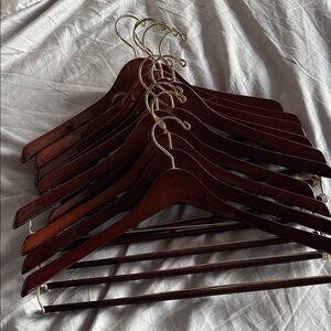 Set of 10 Wooden Hangers